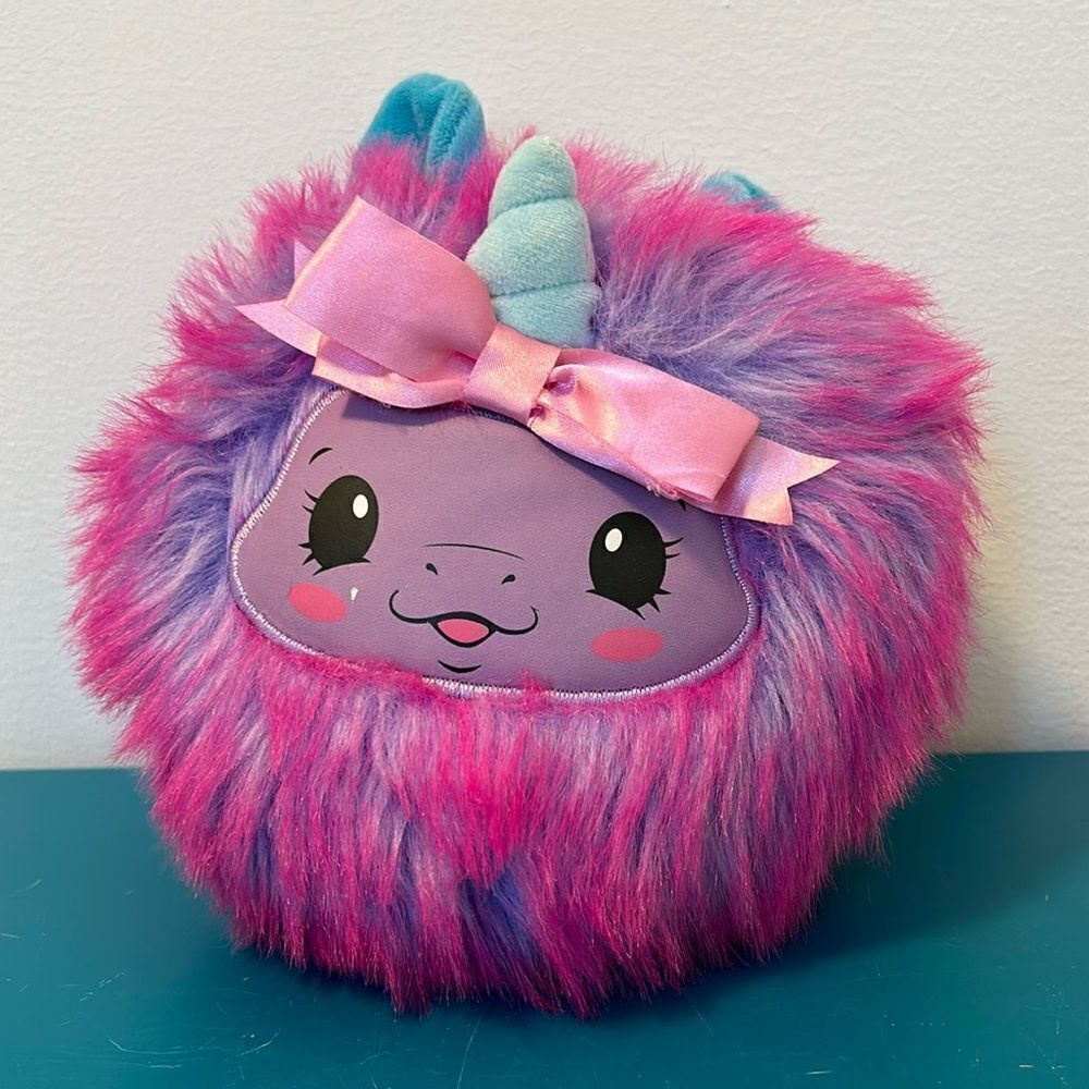 Pikmi Pops Surprise Plush Cheeki Puffs Cheekles Unicorn Purple Pink 7" 2018